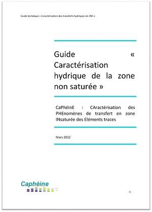 Couverture du Guide « Caractérisation hydrique de la zone non saturée »