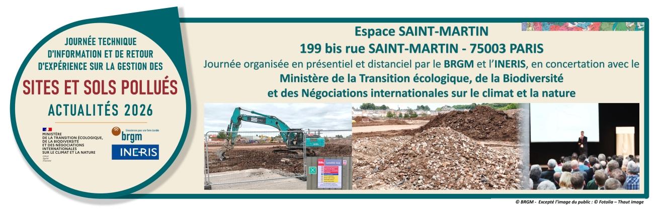 Bandeau de la 22e Journée Technique d'information et de retour d'expérience sur la gestion des sites et sols pollués