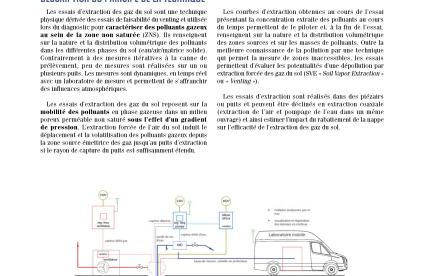 Couverture de la fiche technique innovante Essais d'extraction des gaz du sol