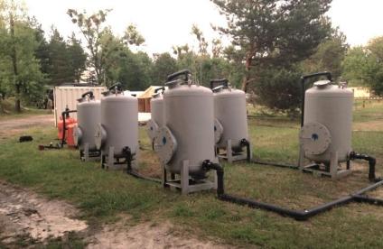 Installation de dépollution d'une nappe d'eau souterraine.