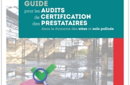 Image de la page de couverture du Guide pour les audits de certification des prestataires dans le domaine des sites et sols pollués