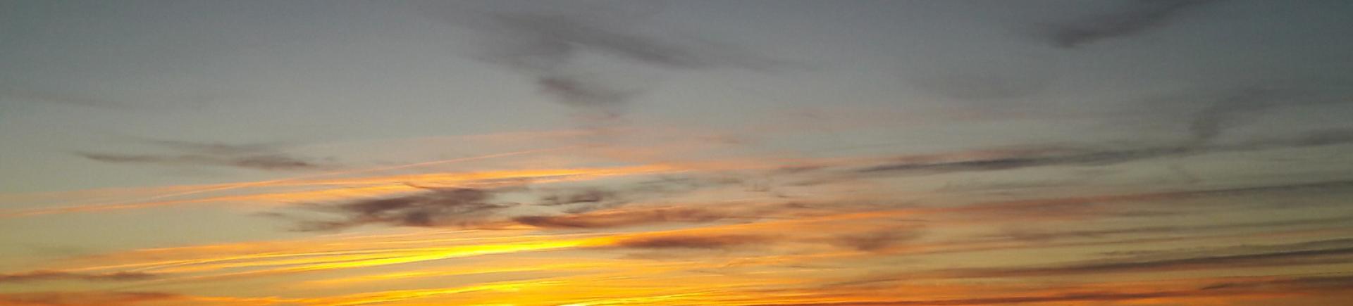 Couché de soleil sur les Pêcheries (Tharon-Plage, novembre 2018). - © BRGM - Nadine Pailler Tharon-Plage