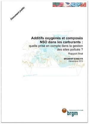 Couverture du rapport Additifs oxygénés et composés NSO dans les carburants : quelle prise en compte dans la gestion des sites pollués ? 