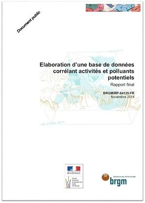 Couverture du rapport Élaboration d'une base de données corrélant activités et polluants