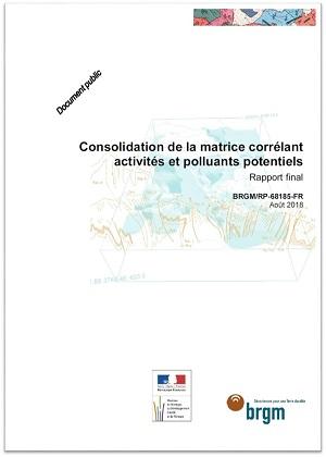 Couverture du rapport Consolidation de la matrice corrélant activités et polluants