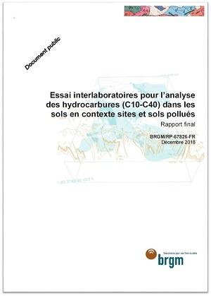 Couverture du rapport  Essai interlaboratoires pour l'analyse des hydrocarbures (C10-C40) dans les sols en contexte sites et sols pollués