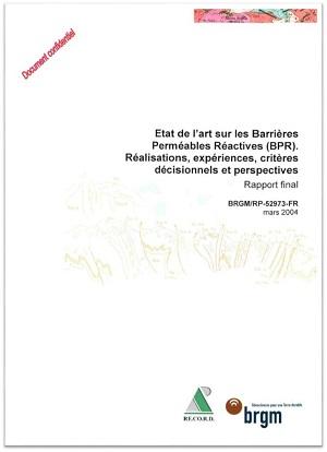 Couverture du rapport État de l'art sur les Barrières Perméables Réactives (BPR)