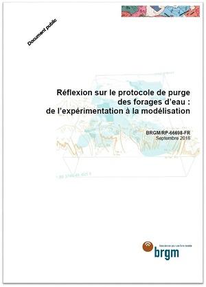 Page de couverture du rapport Réflexion sur le protocole de purge des forages d’eau : de l’expérimentation à la modélisation
