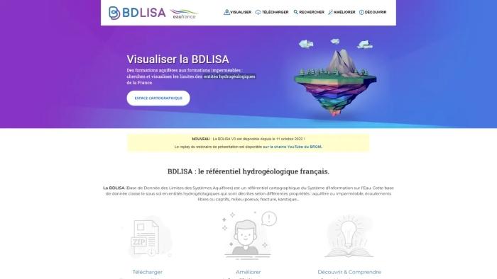 Page d'accueil du site de la BDLISA