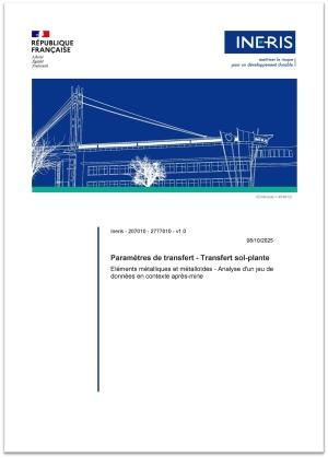 Image de la page de couverture du rapport INERIS 207010 - 2777010 - v1.0